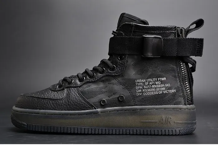 Nike Air Force 1 Mid "Tiger Camo" black mens AA7345-001
