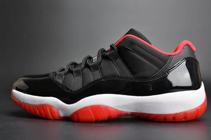 AIR JORDAN 11 RETRO LOW 'BRED' BLACK/ RED mens 528895-012
