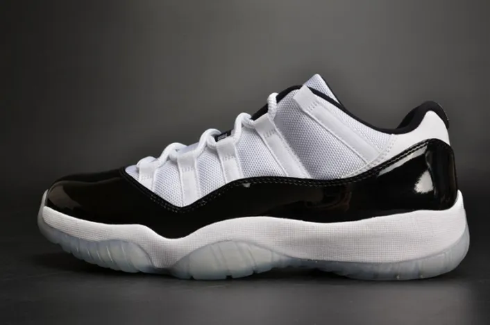 AIR JORDAN 11 RETRO LOW 'CONCORD' BLACK/ WHITE  mens 528895-153