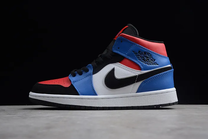 Air Jordan 1 Mid GS 'Top 3' Red/Blue/White/Black 554725-124