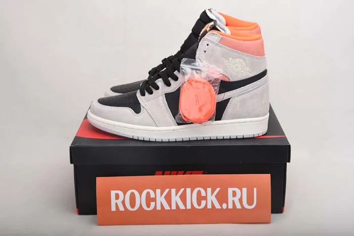 Air Jordan 1 Retro High OG 'Grey Crimson' - Air Jordan - 555088-018