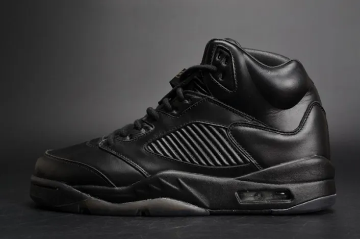 Air Jordan 5 Retro Prem 'Triple Black' mens 881432-010