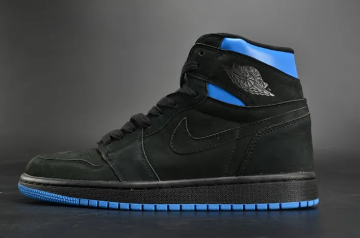 Air Jordan 1 Retro High OG 'Quai 54'  Black/Italy Blue-University Red mens AH1040-054