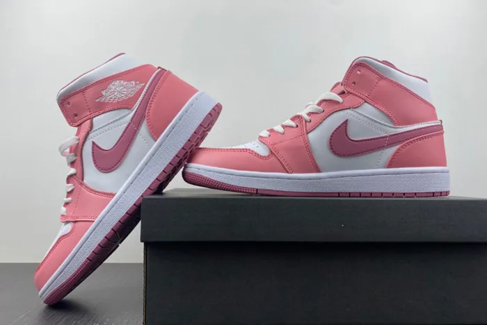 Air Jordan 1 Mid White Pink DQ8423-616